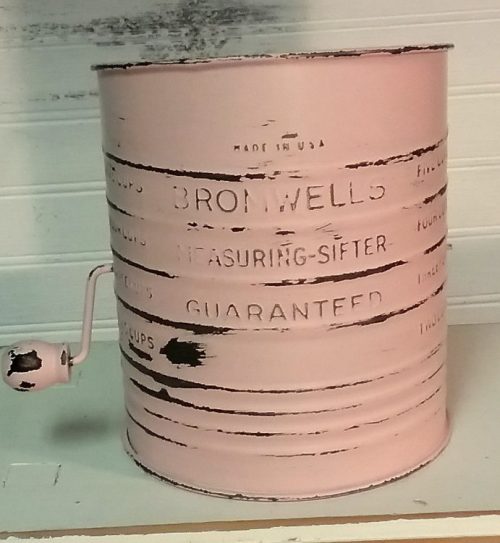 Pink Vintage Flour Sifter Kitchen Decor