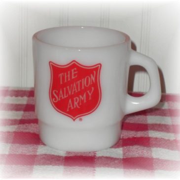The Salvation Army Milk Glass Mug by Galaxy