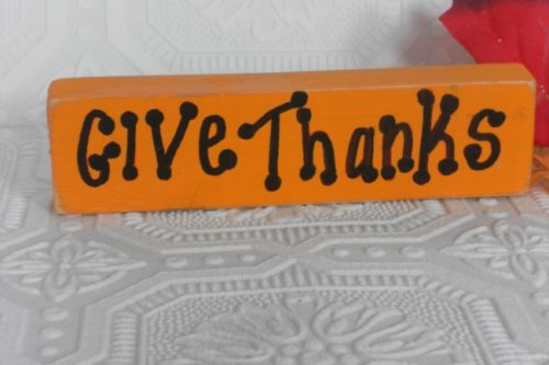 Hand Painted Thanksgiving Give Thanks Sign