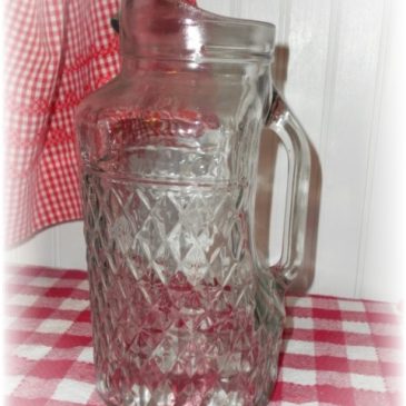 Vintage Pressed Glass 2 Quart Water Pitcher