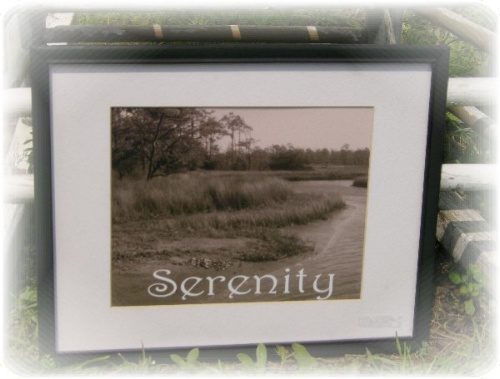 Serenity Beach Inspired Framed Photo