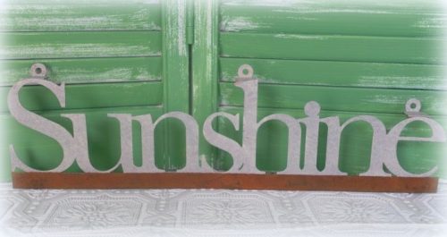 Tin Sunshine Wall Word Country Decor