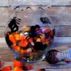 Halloween Black Spider Glass Candy Dish Candle Holder