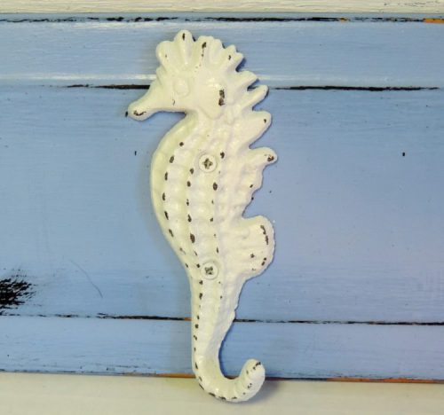 Upcycled Beach Chic Seahorse Towel Rack, Coat Rack Sold
