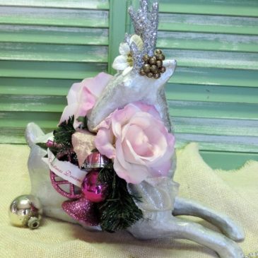 Handmade Shabby Chic Christmas Reindeer