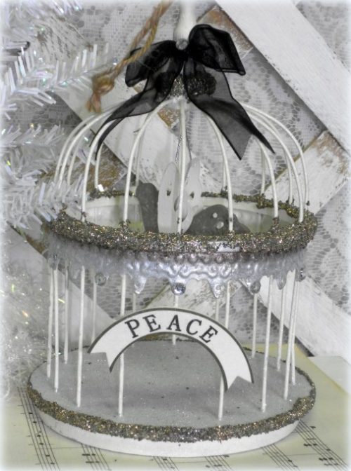 Shabby French Country Christmas Birdcage