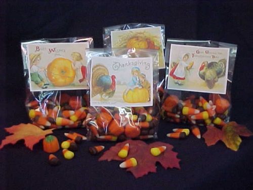 Vintage Victorian Thanksgiving Candy Treat Bags