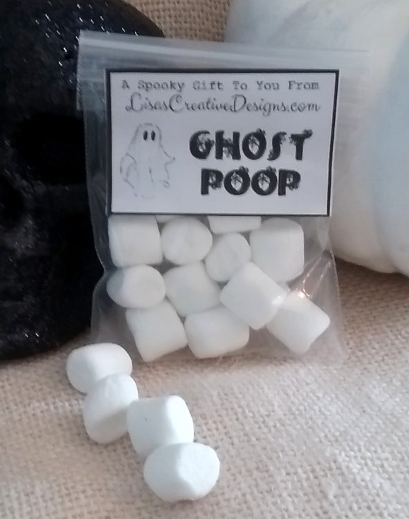 Ghost Poop Stickers Halloween Labels