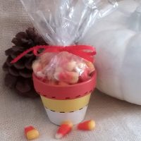 Hand Painted Candy Corn Terracotta Pot Candy Favor