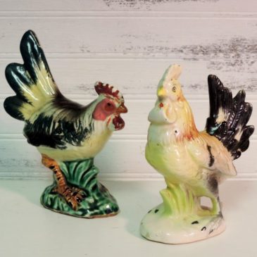 Vintage Country Rooster Figurines
