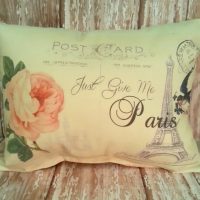 Just Give Me Paris French Country Accent Pillow