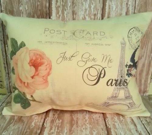 Just Give Me Paris French Country Accent Pillow