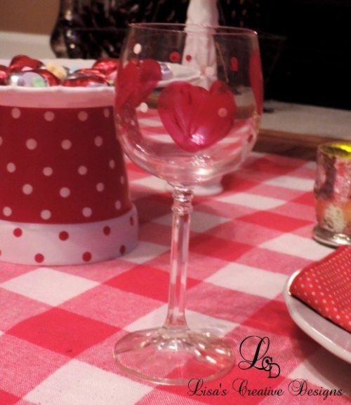 Valentines Day Wine Glass