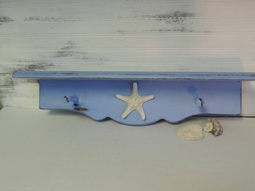 Beachy Blue Starfish Shelf