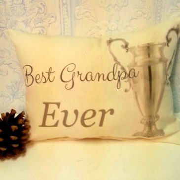 Handmade Best Grandpa Ever Pillow