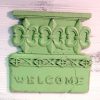 Shabby Cottage Green Welcome Plaque