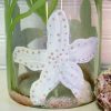 Hand Painted Starfish Beach Vase or Candle Holder Beach Cottage Decor