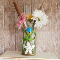 Handpainted Starfish Flower Vase Candle Holder