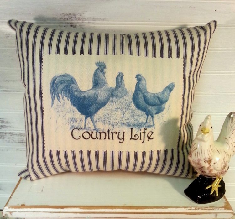 Farm Life, Pillow Cover, Home Decor, Primitive Decor