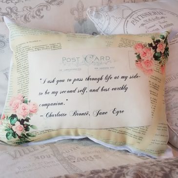 Romantic Jane Eyre Handmade Gift Pillow