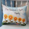 Personalized Sunflower Family Gift Pillow