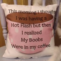 Funny Hot Flash Menopause Gift Pillow