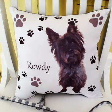 Handmade Square Pet Photo Gift Throw Pillow