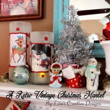 Decorating A Kitschy Retro Vintage Christmas Mantel