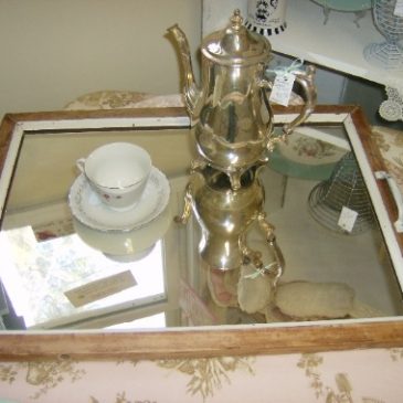 Large Upcycled Vintage Mirror Serving Tray
