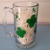Personalized Hand Painted St. Patrick’s Day Shamrock Beer Glass Custom Made and Personalized Goods