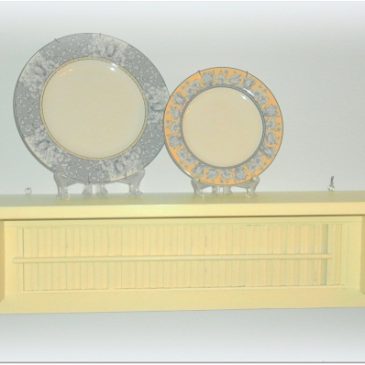 Upcycled Vintage Shutter Shelf – Shabby Beach Cottage Decor