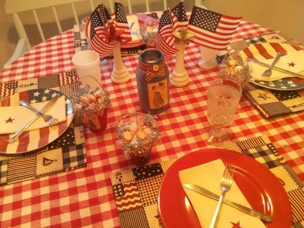 Patriotic Fourth Of July Tablescape