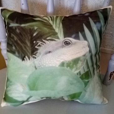 Handmade Iguana Lizard Reptile Wildlife Pillow