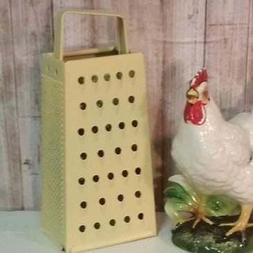 Decorative Painted Yellow Vintage Kitchen Cheese Grater