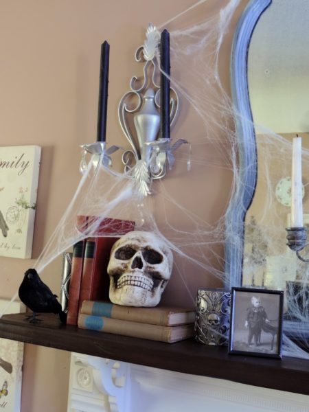 Haunted Library Inspired Halloween Mantel