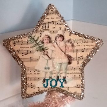 Handmade Antique White Shabby Chic Victorian Christmas Tree Topper