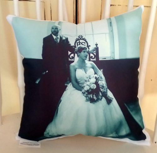 Custom Wedding Photo Pillow