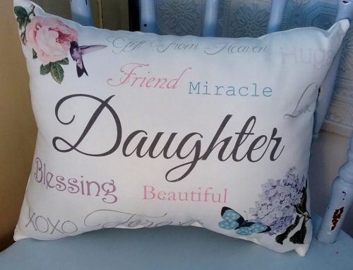 Sentimental Daughter Gift Pillow, Daughter Birthday Gift, Christmas Gift