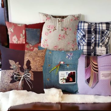 Special Custom Memory Pillow Made From Loved One’s Clothing