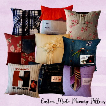 Special Custom Memory Pillow Made From Loved One’s Clothing
