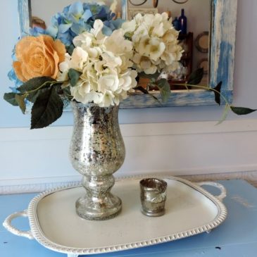 Shabby Chic White Serving Tray