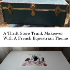 A Thift Store Foot Locker Trunk Makeover With A French Equestrian Theme