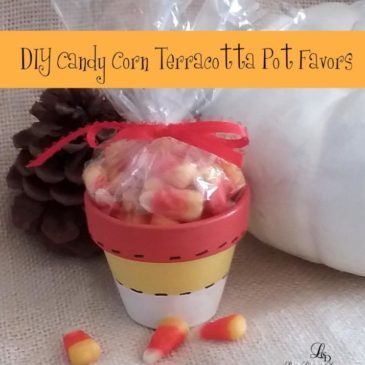 DIY Autumn Crafts: Hand Painted Candy Corn Flower Pot Candy Favors