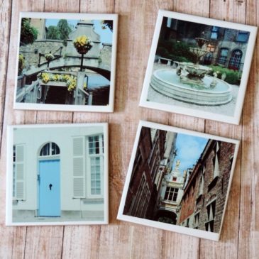 Europe Photo Coasters, Historic Bruges Belgium Scenery Coaster Set