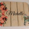 Personalized Shabby Chic Mousepad With Roses