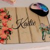 Personalized Shabby Chic Mousepad With Roses