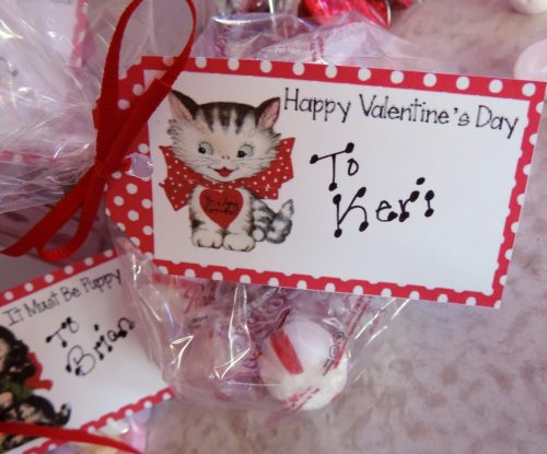 Printable Retro Vintage Valentine Gift Tags Printables & Craft Supplies