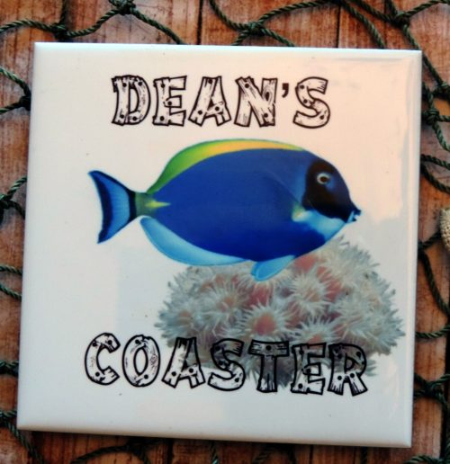 Personalized Saltwater Fish Coaster Custom Tile