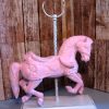 Pink Glittered Carousel Horse Figurine