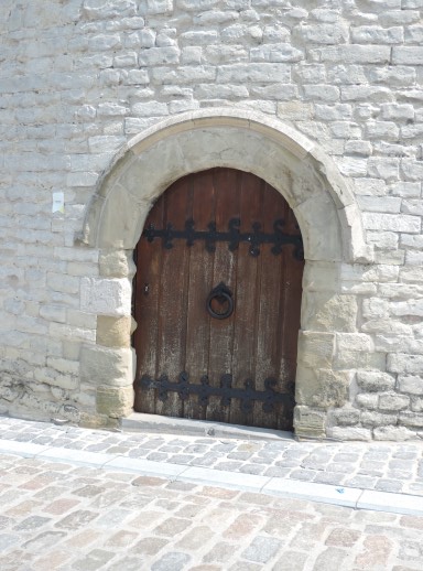 Medieval Tower Door In Kortrijk, Belgium
